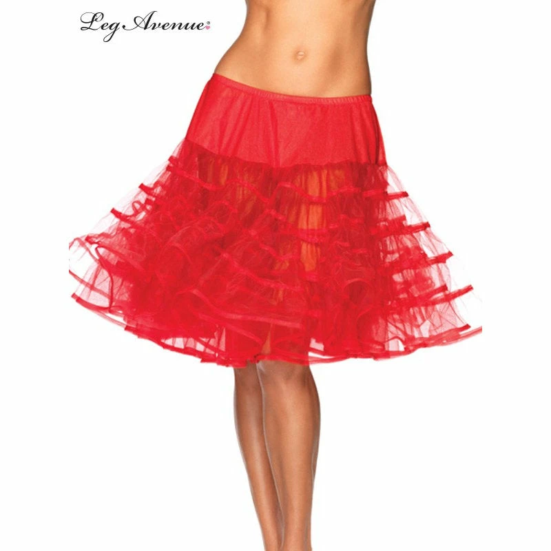 Tomfoolery 1950's Mid-Length Red Petticoat - Leg Avenue 3 Tomfoolery 1950's Mid-Length Red Petticoat - Leg Avenue