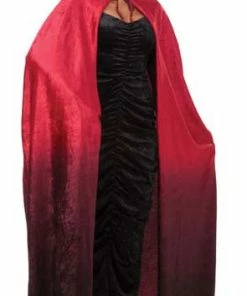 Tomfoolery Capes & Cloaks Red Faded Hooded Cape 140 Cm