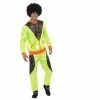 Smiffys Mensc Retro 80's Shell Suit - Green
