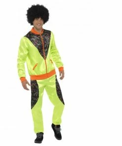 Smiffys Mensc Retro 80's Shell Suit - Green