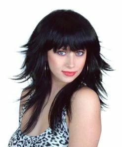 Carnival Products Wig- Black Layered 80s