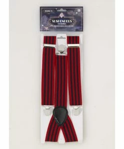 Forum Novelties Roarin 20s Striped Red And Blue Suspenders