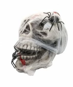 Trademart Props Skull With Spiders & Web With Light Up Eyes