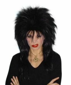 Carnival Products 1980's Spiky Vamp Wig-Black