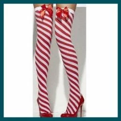 Smiffys Accessoriesc Candy Cane Hold Ups