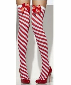 Smiffys Accessoriesc Candy Cane Hold Ups