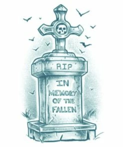 Carnival Products Tinsley Temp Tattoo - Tombstone Tattoos