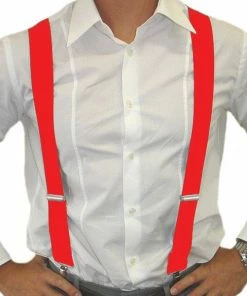 Tomfoolery Black/Red Gangster 1920s Braces