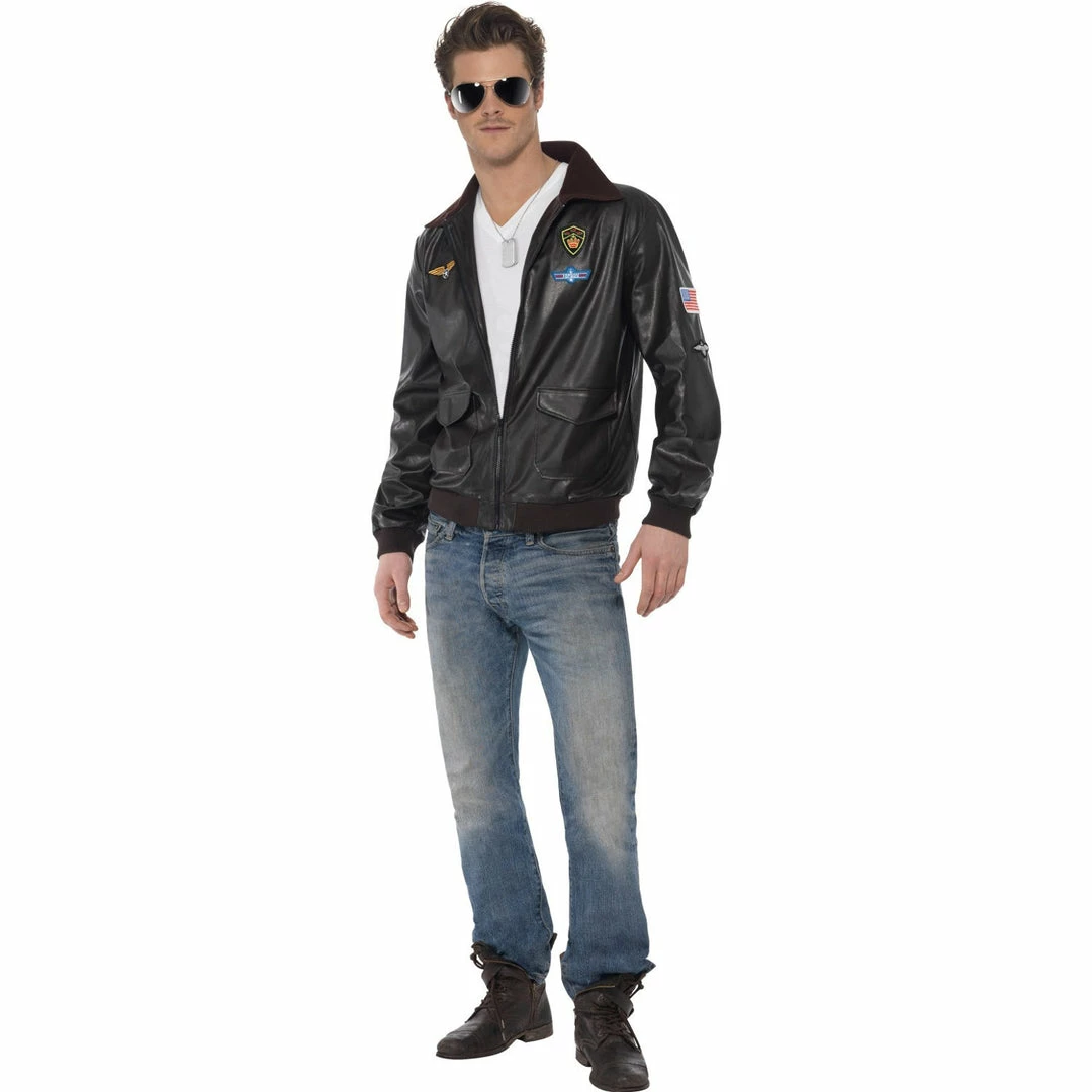 Smiffys Top Gun Bomber Jacket Mensc 3 Smiffys Top Gun Bomber Jacket Mensc