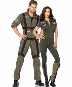 Tomfoolery Top Gun Flight Catsuit - Ladies By Leg Avenue
