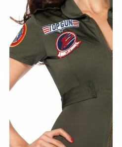 Tomfoolery Top Gun Flight Catsuit - Ladies By Leg Avenue 9 Tomfoolery Top Gun Flight Catsuit - Ladies By Leg Avenue
