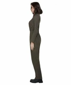 Smiffys Ladiesc Top Gun Ladies Costume In Khaki- Smiffy's 8 Smiffys Ladiesc Top Gun Ladies Costume In Khaki- Smiffy's
