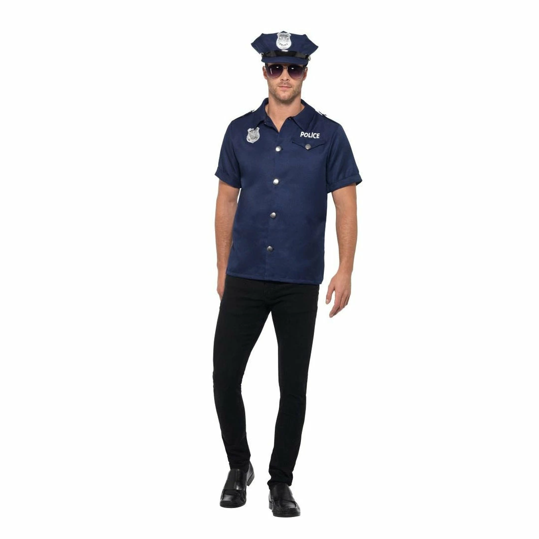 Smiffys Occupations & Uniforms US Cop Mens Costume 3 Smiffys Occupations & Uniforms US Cop Mens Costume