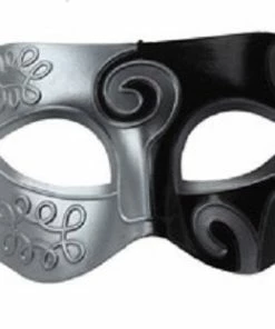 Interalia Group Antique Venetian Eye Mask Black And Silver Accessoriesc