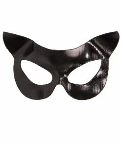 Tomfoolery Accessoriesc Black Vinyl Cat Mask - Leg Avenue