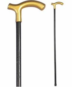 Tomfoolery Accessoriesc Walking Cane Lightweight With Gold Handle
