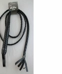 Trademart Black Faux Leather Whip