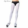 Tomfoolery Accessoriesc White Nylon Lycra Tights Plus - Leg Avenue