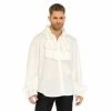 Tomfoolery White Ruffle Front Shirt