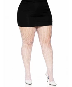 Tomfoolery Lycra Fishnet Pantyhose Plus - Leg Avenue - Assd Colours
