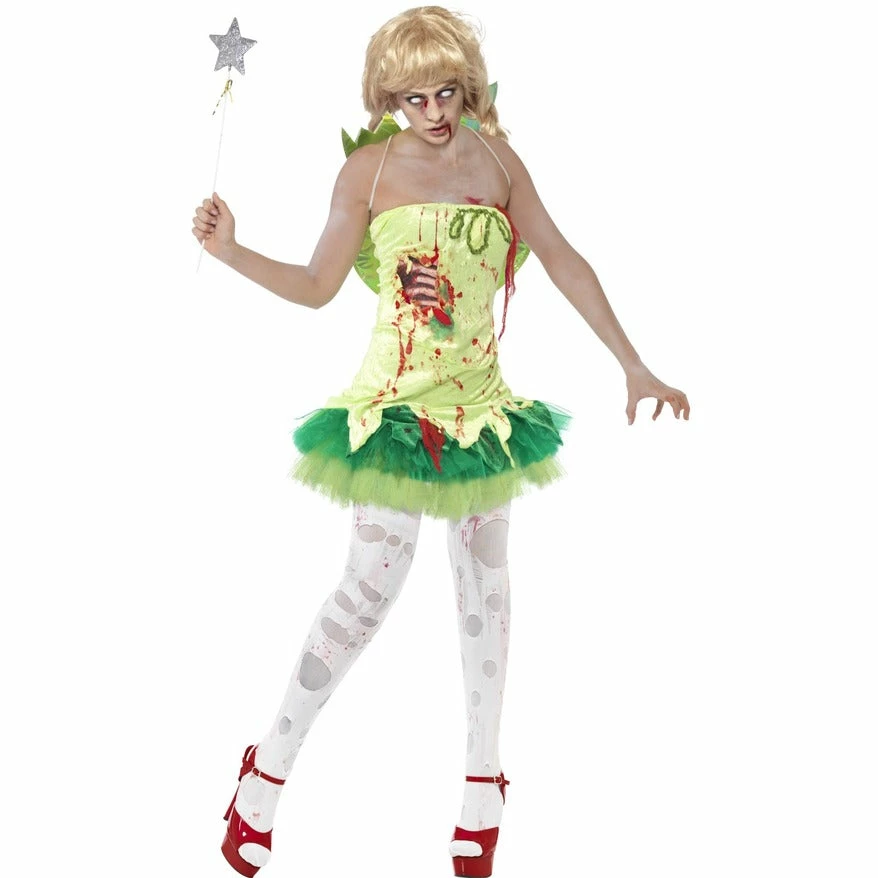 Smiffys Zombie Fairy Halloween Ladies Costume 3 Smiffys Zombie Fairy Halloween Ladies Costume